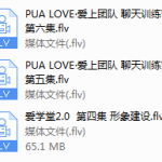 PUA LOVE·爱上团队 聊天训练营,全套视频教程学习资料通过百度云网盘下载